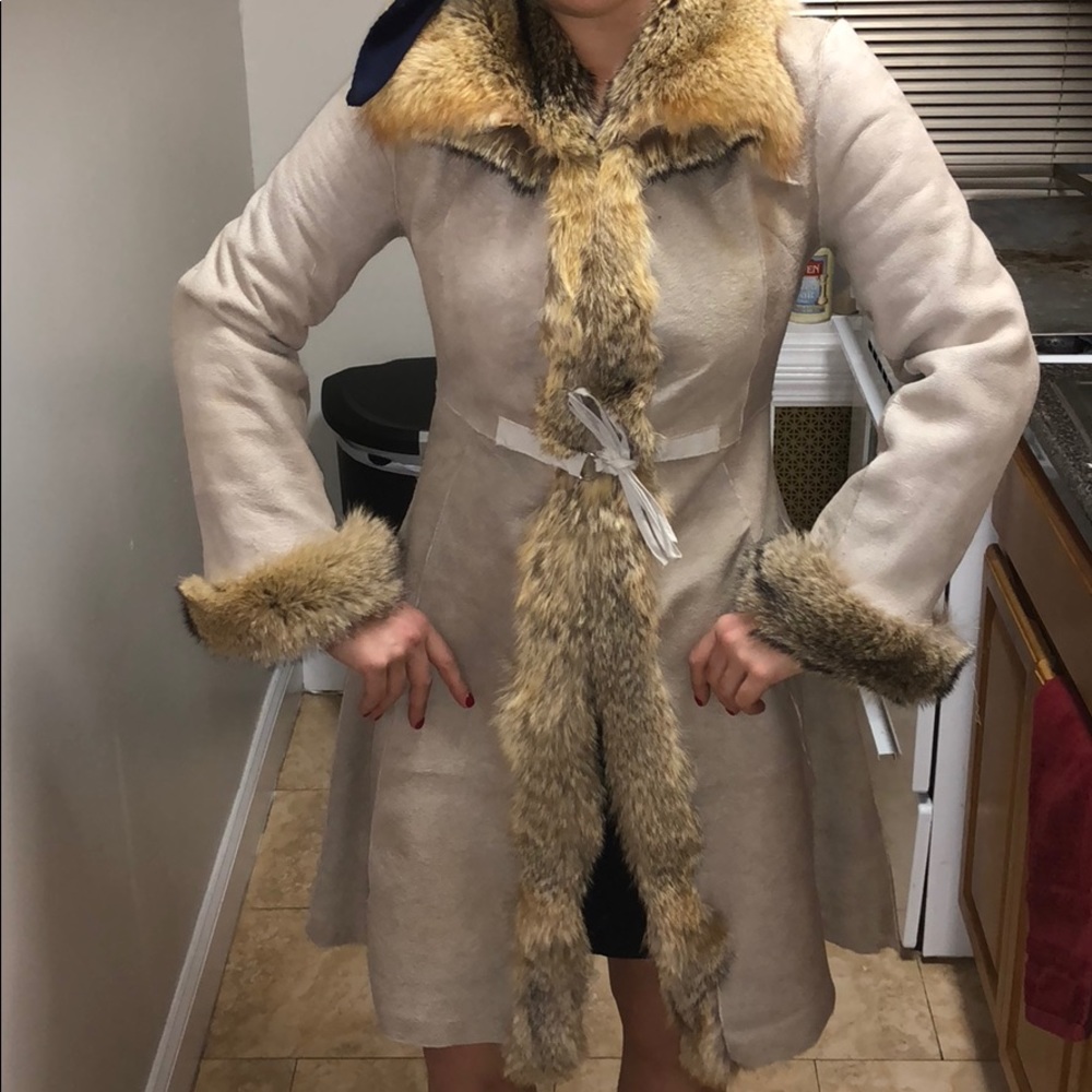 Genuine Leather & Fur Reversible Coat